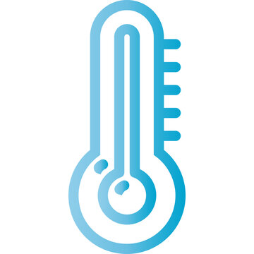 Cool blue thermometer symbolizing temperature, weather, and climate
