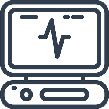 Healthcare technology shows vital signs monitor display