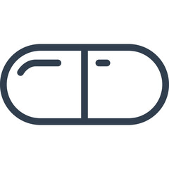 Simple capsule icon for medical designs and presentations