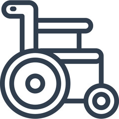 Modern wheelchair icon for accessibility needs project