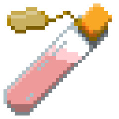Fototapeta premium Game ready 32 bit Small Potion Bottle with label pixel art