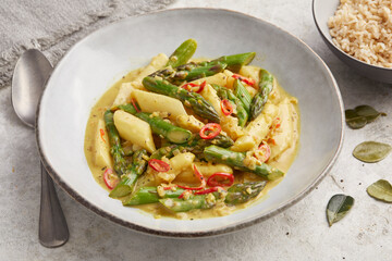 Asparagus curry