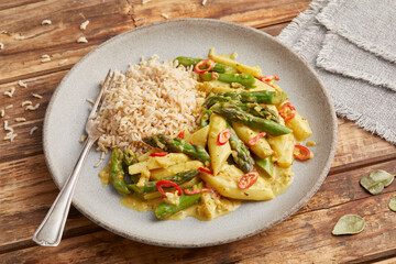 Asparagus curry