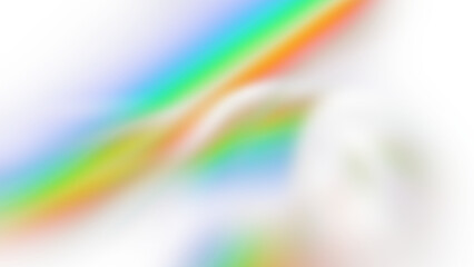 Vibrant neon rainbow light overlay on transparent background