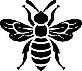 Bold bee silhouette design for nature lovers, eco-conscious brands seeking organic appeal