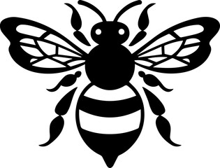 Striking bee design, perfect for branding, honey products, or nature themes