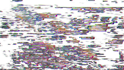 Fototapeta premium Abstract iridescent glitch artifact texture on transparent background