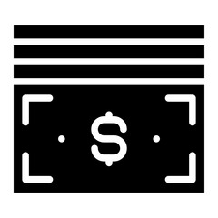 Money glyph style vector illustration