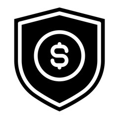 Insurance glyph style vector illustration