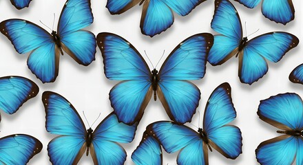 Blue butterflies pattern