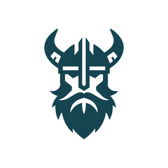 viking warrior head logo. minimalist style viking warrior head logo.