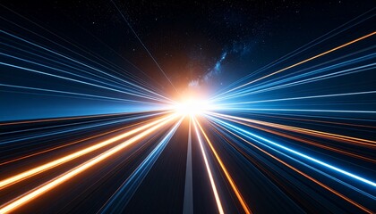 Abstract image of a futuristic light tunnel.