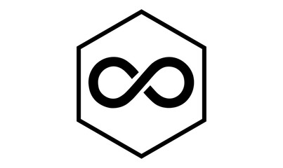 Hexagon Infinity Logo,  Abstract Infinity Symbol, Geometric Infinity Icon, Futuristic Hexagon Logo, Minimalist Tech Logo, Blockchain Logo Design, Modern Business Symbol, Digital Infinity Vector, 