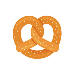Bavarian pretzel illustration