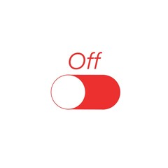 Red Button On isolated sign ,web, text design 