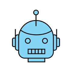 Friendly Robot Icon AI, Automation, Technology, Future, Digital