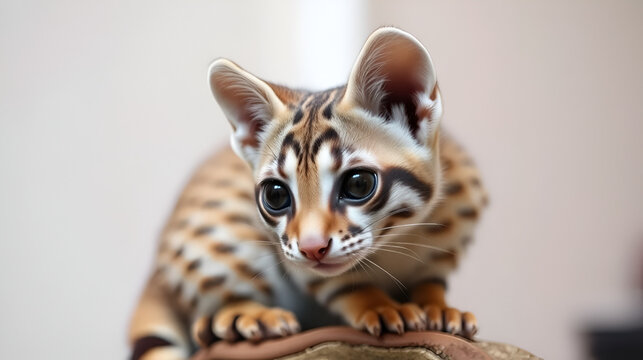 Common genet in studio