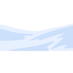 Illustration of a snowy landscape with hills and a white background.