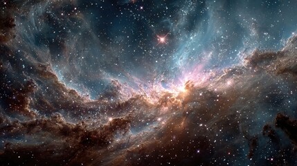 High-definition cosmic wallpaper showing star clusters, colorful nebulae, and distant galaxies, designed as a visually striking space background for digital and print use.