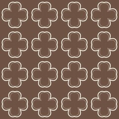 Fototapeta premium Seamless vintage floral pattern with decorative hearts and leaves for wallpaper, textile, and paper design