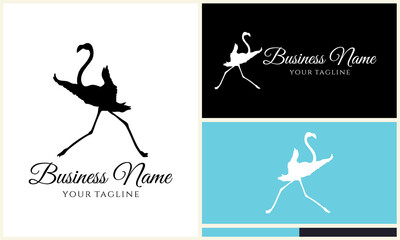 Flamingo Logo Design Variations. (17)