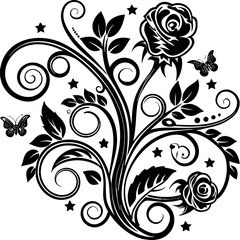 Obraz premium floral design elements