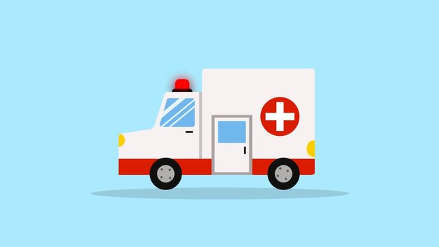 Simple animation of an Ambulance Emergency Medical Vehicle