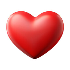 3D red heart isolated on white