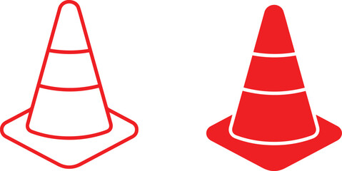 traffic cone icon traffic cone, road sign, hazard cone, safety equipment, construction accessory