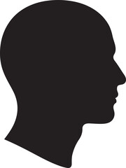 silhouette of a man head