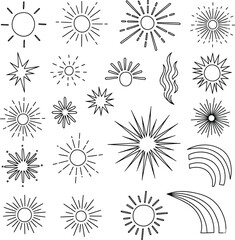 Floral vector elements set with flowers and decorative designs