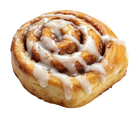 Freshly baked cinnamon roll delight bakery food warm isolated on transparent background