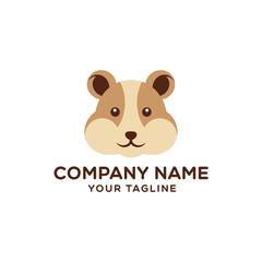 Adorable hamster logo design, perfect for a pet-related business.