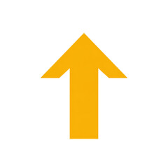 yellow upward pointing arrow isolated on transparent background Remove png, Clipping Path, pen tool