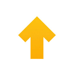 yellow upward pointing arrow isolated on transparent background Remove png, Clipping Path, pen tool