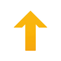 yellow upward pointing arrow isolated on transparent background Remove png, Clipping Path, pen tool