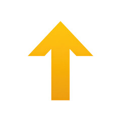 yellow upward pointing arrow isolated on transparent background Remove png, Clipping Path, pen tool