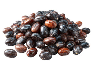 Obraz premium Close-Up View of Isolated Natural Seeds on Transparent Background