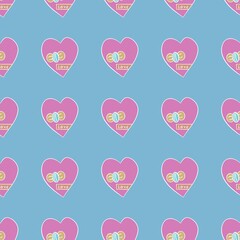 A charming pattern of light pink hearts with 