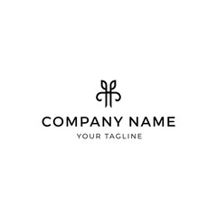Elegant minimalist logo design featuring a stylized abstract symbol above company name and tagline text, suggesting branding and identity.