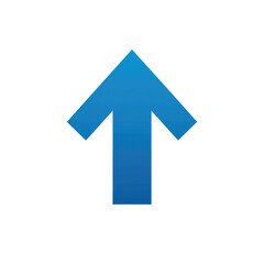 Fototapeta premium blue upward pointing arrow isolated on transparent background Remove png, Clipping Path, pen tool