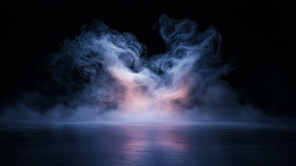 Obraz premium Cinematic Mist and Fog with Dramatic Glowing Effects. Perfect for Mysterious and Artistic Designs