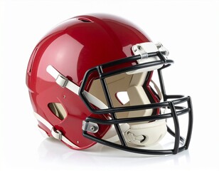 Fototapeta premium Red American Football Helmet Isolated Object