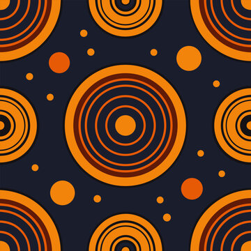 Seamless concentric rings with dotted tribal pattern
