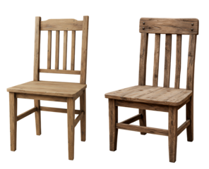 Rustic wooden chair with a soft plaid blanket draped over it, autumn vibes