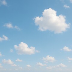 Obraz premium Inspiring Blue Skies and Fluffy Clouds for Dreamy Marketing Campaigns and Hopeful Advertising Projects