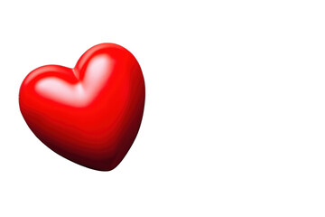 Obraz premium Set of red 3D heart shapes in various glossy and shiny designs including solid, smooth and outlined forms PNG with a transparent background