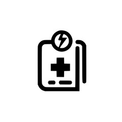 Obraz premium Document with plus and lightning icons symbolizing quick file creation and rapid power action