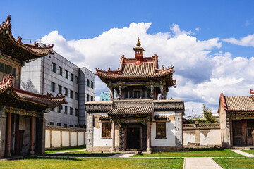 Fototapeta premium Side view of Choijin Lama Temple in Ulaanbaatar