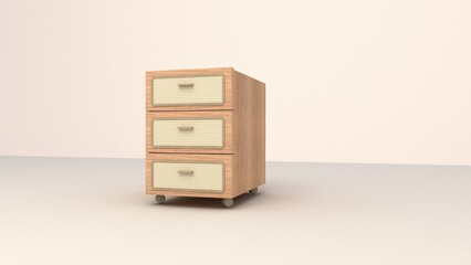 wooden cabinet with drawers